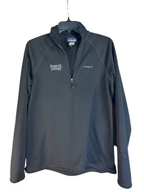 Patagonia Samuel Adams R1 Pullover Quarter Zip Black Womens Medium